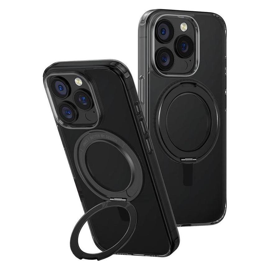 Uniq Swivix 360 Rotating Kickstand Case for iPhone 16 Pro - Black (Apple iPhone 16 Pro) (Uni001521-0)