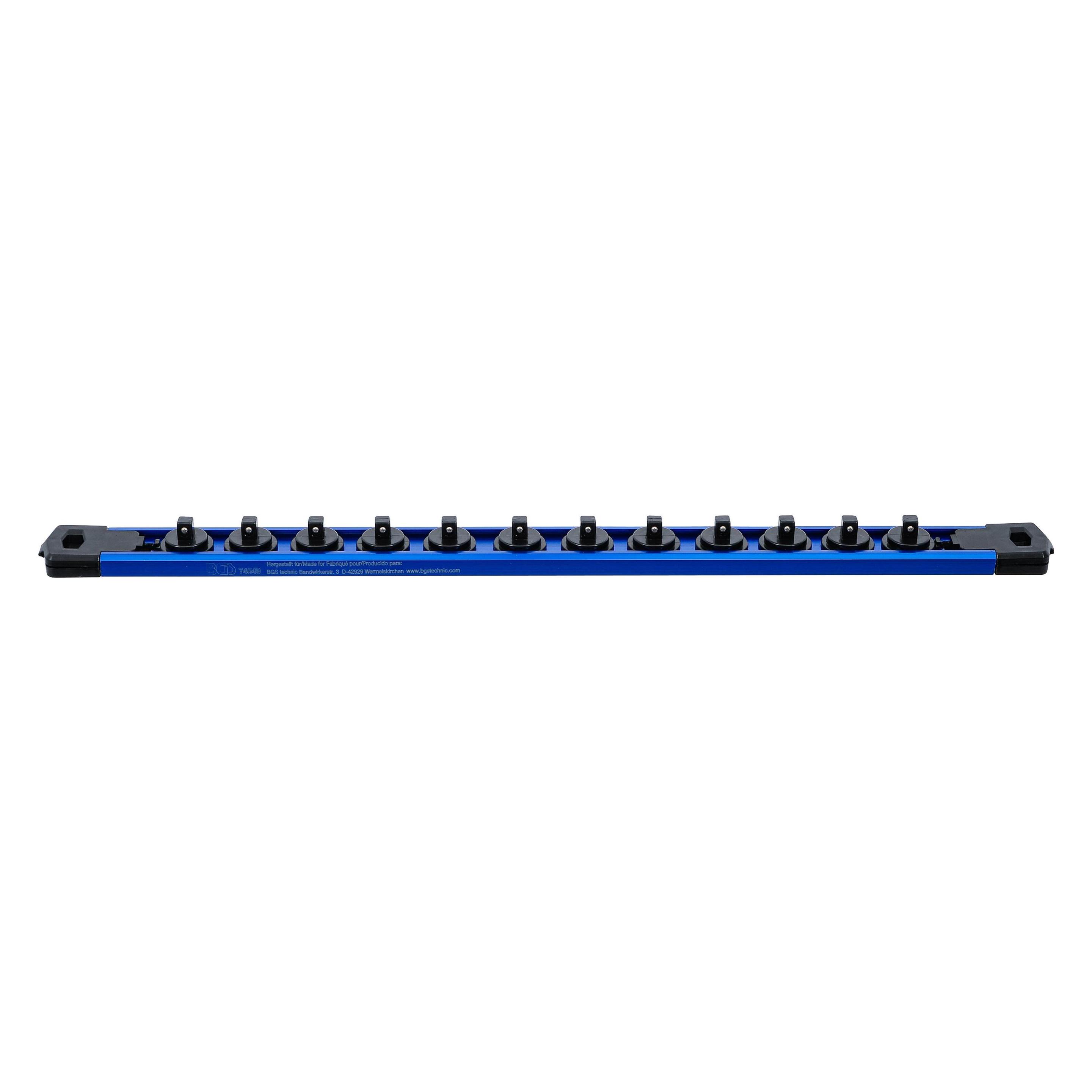 BGS Halteschiene für 12 Steckschlüssel-Einsätze | magnetisch | für Antrieb 6,3 mm (1/4") (74549)