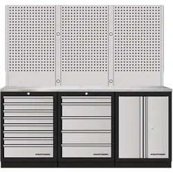 Kraftwerk, Werkstattschrank, Mobilo 3er Kombi Lochwand Edelsahl (48.80 cm, 200 cm)