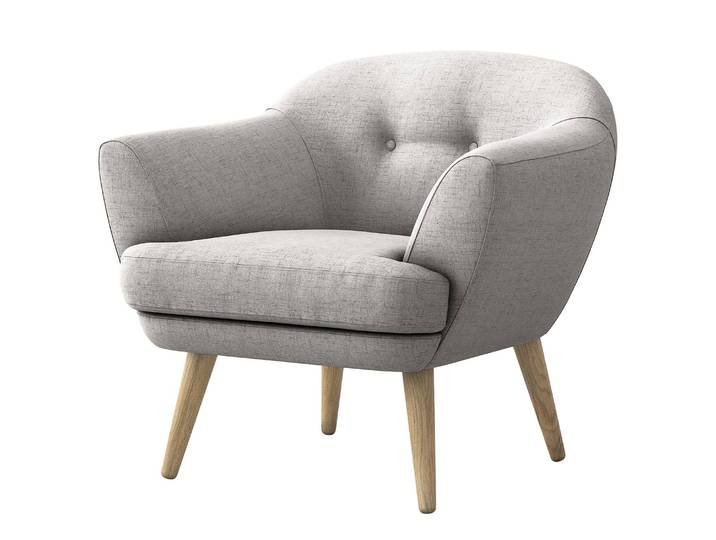 Fauteuil Dosrius Gris Tissu structuré Auma 84 x 78 x 88cm