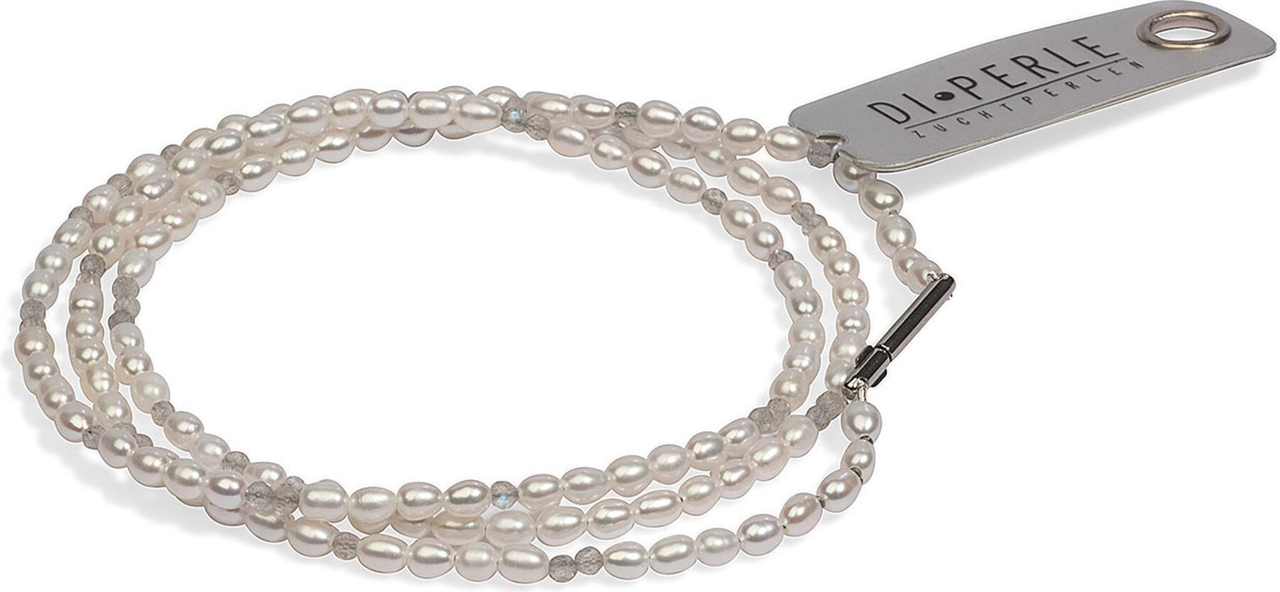 Perlenarmband DI PERLE, weiß, Armbänder, Damen, diperle_56, Edelstahl Perlen, Edelstahl, Perlen, Perlenarmband