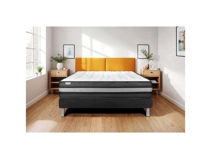 Ensemble Matelas et Sommier - VITALIT - VITAL POWER ZEN - 160x220 cm - Mémoire de forme 24 cm - Soutien ferme