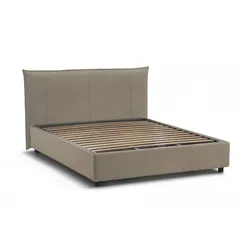 Akasha - Doppelbett, Taubengrau\, Abnehmbar Made in Italy