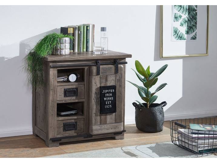 Kommode Mango 70x45x70 grau lackiert RAILWAY #223