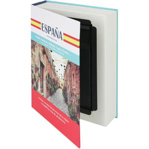 HMF Buchtresor 80945 España, Außenmaß 23 x 15 x 4cm, mit Zylinderschloss