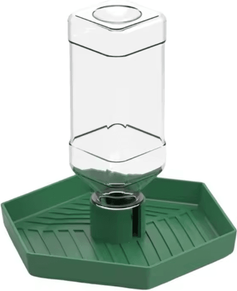 Uplift Curations Automatic Turtle Water Bowl Feeder Anti Slip Reptile Water Dispenser For Vivariums green