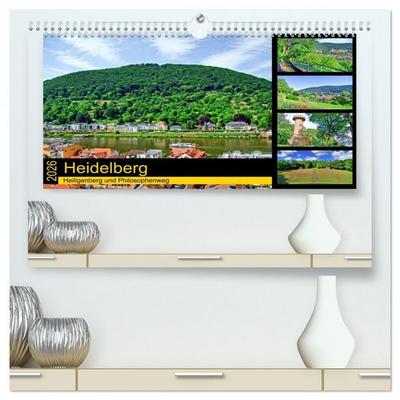 Heidelberg - Heiligenberg und Philosophenweg (hochwertiger Premium Wandkalender 2026 DIN A2 quer), Kunstdruck in Hochglanz