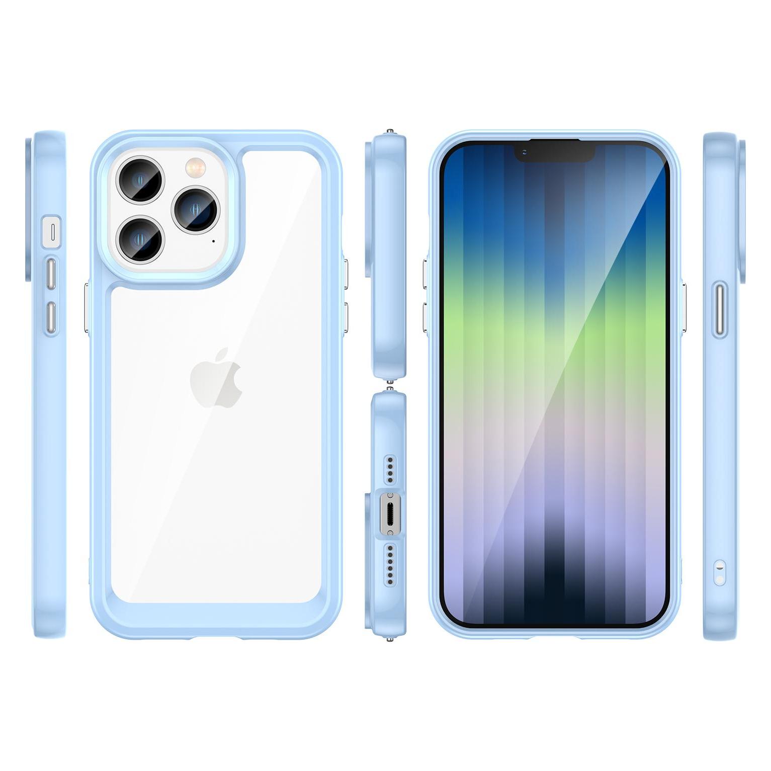 Hurtel Outer Space Case iPhone 14 Pro Hardcover mit Gelrahmen blau (Apple iPhone 14 Pro) (1404978613)