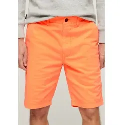 Superdry für Herren. M7110397A Officer Orange Chino Shorts (30), Lässig, Baumwolle