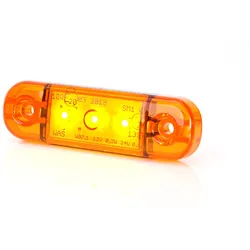 LED Umrissleuchte seitliche Begrenzungsleuchte 83,8 x 24,2mm 12V 24V E20 ORANGE