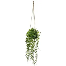 Atmosphera - Hängender Pflanzkasten mit künstlicher Pflanze Ø10,5x38cm