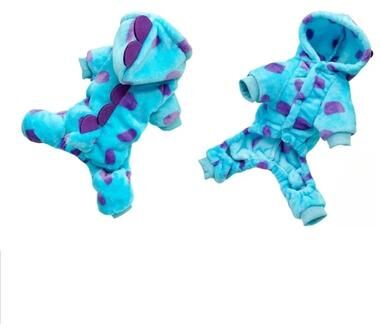 Discount Dollar Deals Blue Dinosaur Hooded Coat For Dogs, Cats Warm, Thickened Autumn Winter Pet Clothing blue xxl