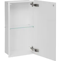 Wandcontainer 1 weiße Glastür 2 Fächer BxHxT: 325x625x150 mm Evenes