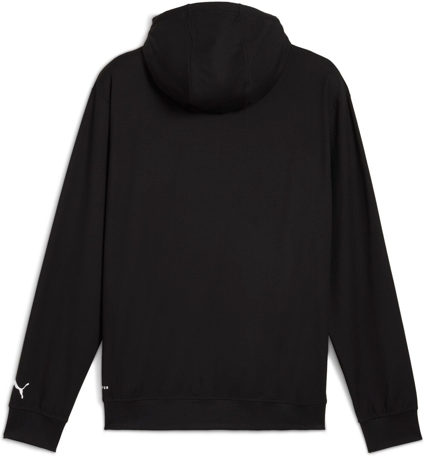 Kapuzensweatshirt PUMA "M CLOUDSPUN BRANDED HOODIE", Herren, Gr. S, schwarz (puma schwarz, q1), Jersey, Obermaterial: 85% Polyester, 15% Elasthan, regular fit normal, Rundhals, angesetztes Bündchen, Sweatshirts Kapuzensweatshirt, mit Kängurutasche, mit Dr