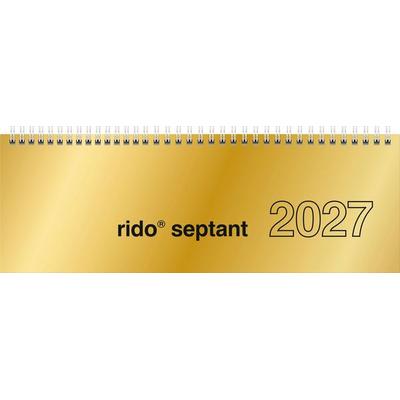 rido/idé 7036121917 Querterminbuch Mod. septant 2027 305×105 mm, Karton, gold