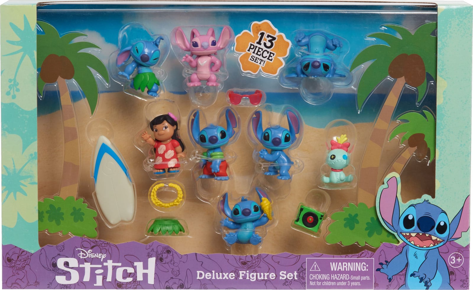 Stitch Deluxe Set met 13 figuren en accessoires