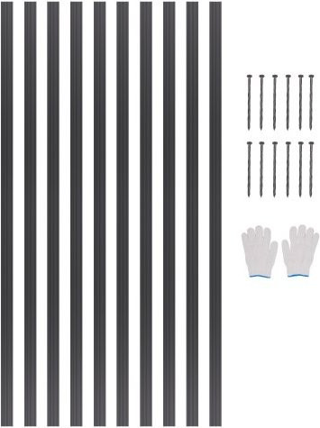 VEVOR Tuinrand Aluminium, 10 stuks, zwart, Lengte: 152,4 cm
