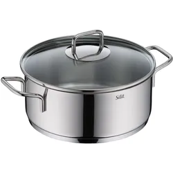 Silit EXTRA COOK Bratentopf 24cm, Pfanne + Kochtopf, Silber