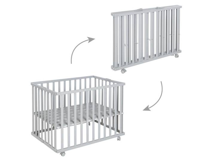 Roba Laufgitter Klappbar taupe, Taupe, Holzwerkstoff, Stern/Sternzeichen, Rechteckig, 74x72.5x100 cm, Baby- und Kindermöbel, Babyzimmer, Laufgitter