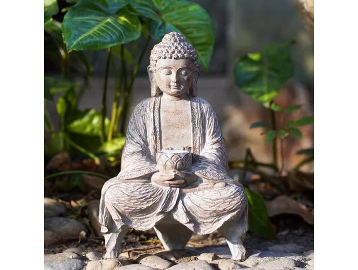 Lampe solaire en forme de statue de Bouddha, décoration pour l'extérieur, nouveau Bouddha chinois du Vermont, pour la cour, le jardin, le salon, le bureau ou la véranda