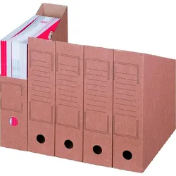 Ropipack Archiv-Stehsammler Zeitschriftensammler Archivbox Braun Karton 260 x 75 x 315 mm