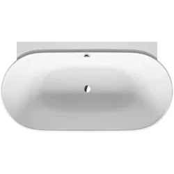 Duravit Luv Badewanne, Vorwandversion, 2 Rückenschrägen, nahtlose Acrylverkleidung, 1800x950mm, Weiß Matt, 700433000000000