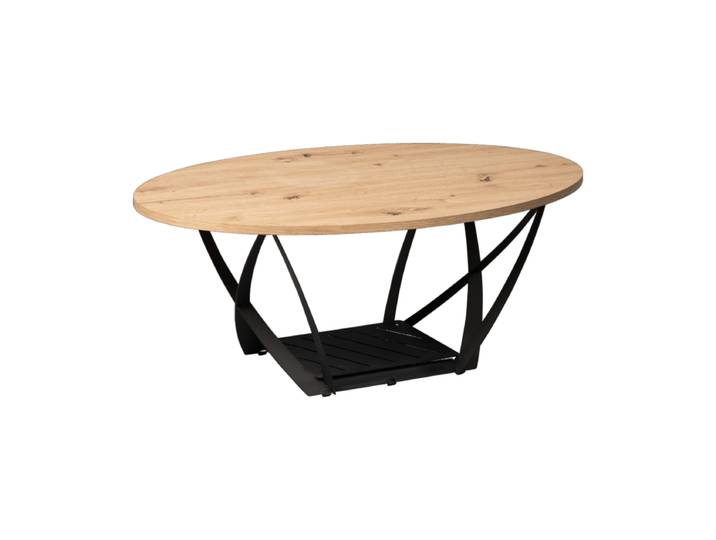 Trendstore Marisa Couchtisch mit Platte aus Glas oder Eiche Nach