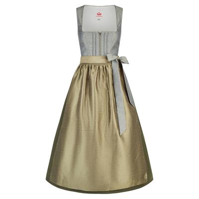 Dirndl SPIETH & WENSKY "Spieth & Wensky Dirndl Kitz", Damen, Gr. 44, grün (oliv), festlich, regular fit, eckiger Ausschnitt, Kleider, leicht strukturierte Oberfläche mit dezentem Schimmer