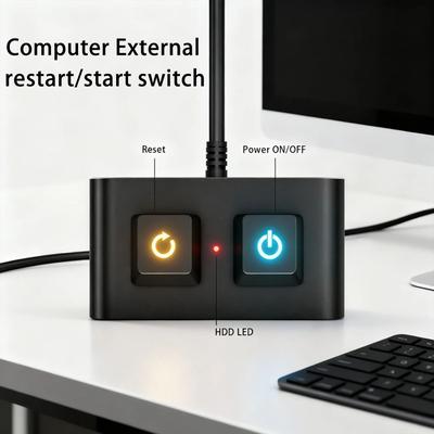 Aluminum External PC Power Button Switch For Desktop Computers Aluminum External PC Power Button Switch For Desktop Computers