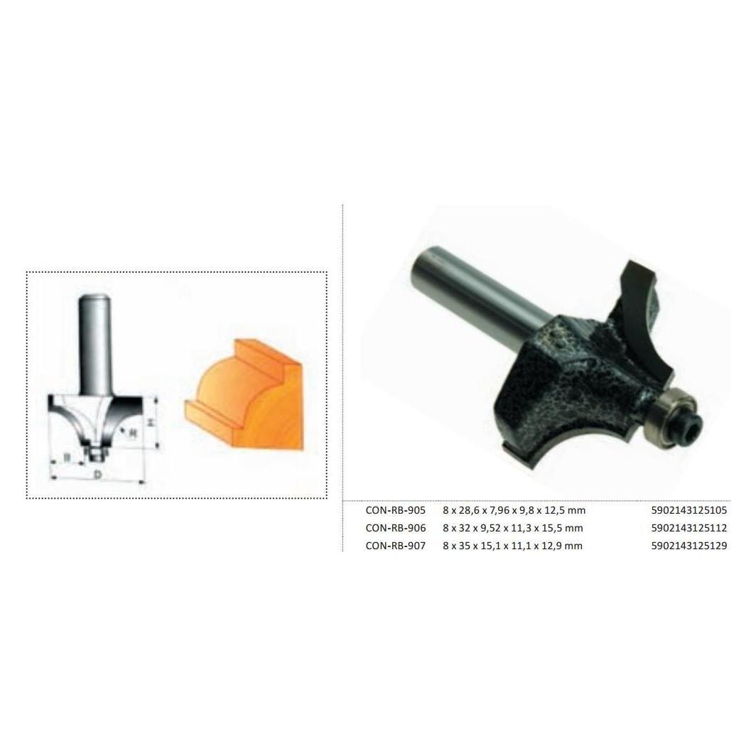 Condor Holzrundfräser 32 x 15,5 mm, 8 mm Schaft (CON-RB-906) (CON-RB-906)