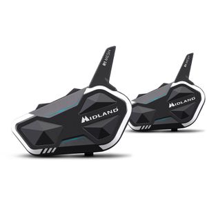 Midland Helm-Headset R1 Mesh, mit Bluetooth, Stereo, Intercom, 2 Stück