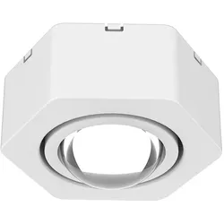 LightMe Kreativ-Deckenleuchte MOSAIK, 230V, 6-eckig, kombinierbar, inkl. LED POWERLENS GX53, 4.8W 2700K 420lm 60°, Gips, weiß LM85770