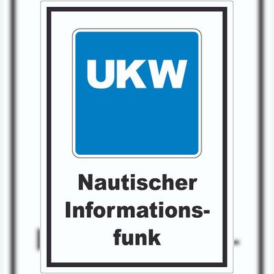 HB-Druck Nautischer Informationsfunk (mit Kanal) Aufkleber A8 (52x74mm)