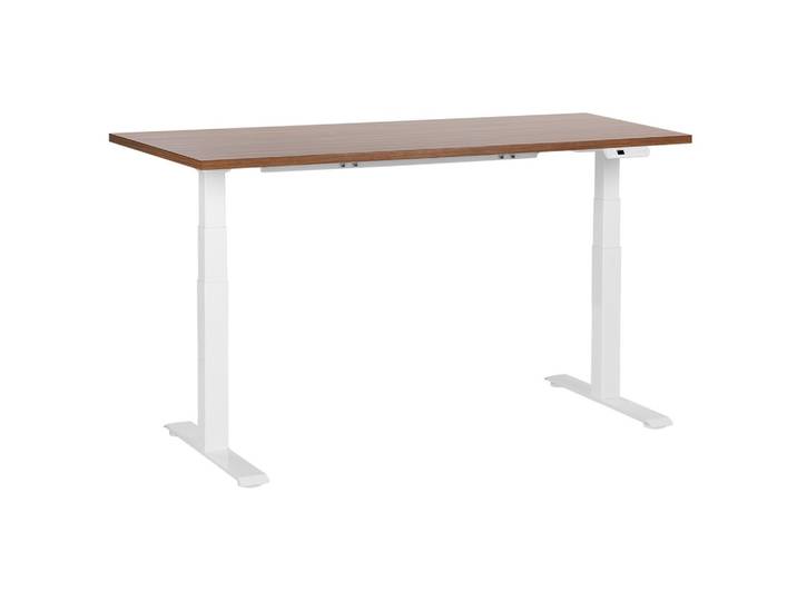 SCHREIBTISCH braunweiß 160/72 cm elektrisch höhenverstellbar Destin III