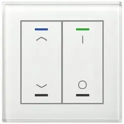 MDT Glastaster II 2-fach RGBW mit Temperatursensor weiß BE-GTL2TW.C1