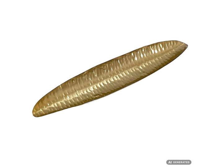 Livetastic Dekoschale, Goldfarben, Metall, länglich, 65.5x5x15 cm, handgemacht, mit Beinen, Dekoration, Dekoschalen