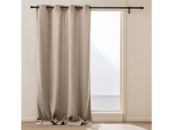 Rideau thermique velours 140x260 noisette Madison