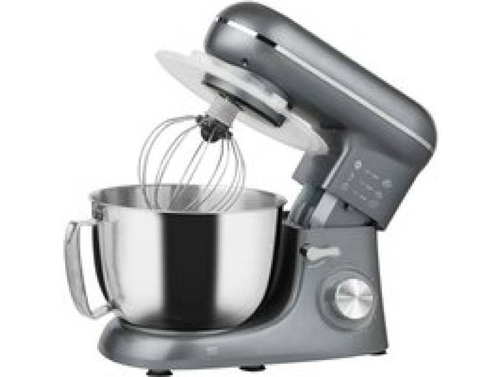 LIA Robot pâtissier 1300 W robot pétrin professionnel 4 5 L bol dacier inoxydable 6+P vitesses et pulse argent