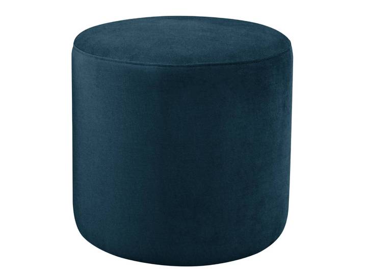 Polsterhocker Moulton 45 x 46cm Blau/Marineblau Samt Onoli: Marineblau