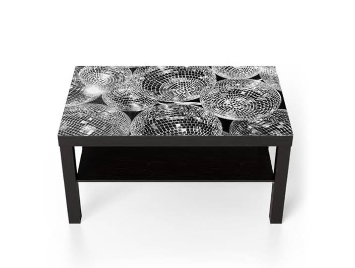 DEQORI Glastisch schwarz groß 90x50 cm Motiv Glanz der Nacht ausgefallener Beistelltisch aus Glas Hochglanz Couchtisch fürs Wohnzimmer moderner Couch Tisch mit Design