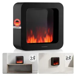 KAMINIO KAMINIO Elektrischer Tischkamin MIA L - Dekoratives Elektro-Tischfeuer  - Schwarz
