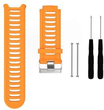 Everyday Crate Garmin Forerunner 910XT Silicone Watch Band Soft Adjustable Replacement Strap orange