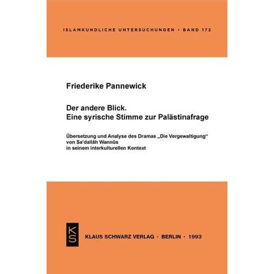 Der andere Blick, Taschenbuch von Friederike Pannewick, De Gruyter, 978-3-87997-218-0