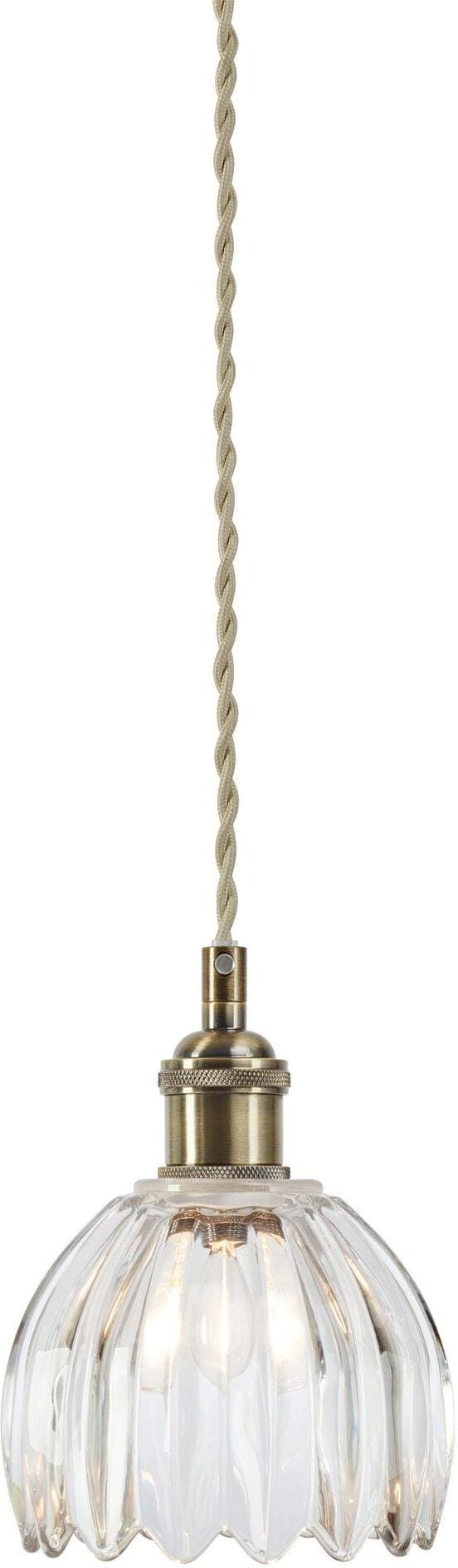 MARKSLÖJD Pendelleuchte "GOTA 1-flammig Antikmessing", gold (transparent), Ø 13cm H: 17cm, Leuchten, Pendelleuchte transparent Ø 13cm H: 17cm