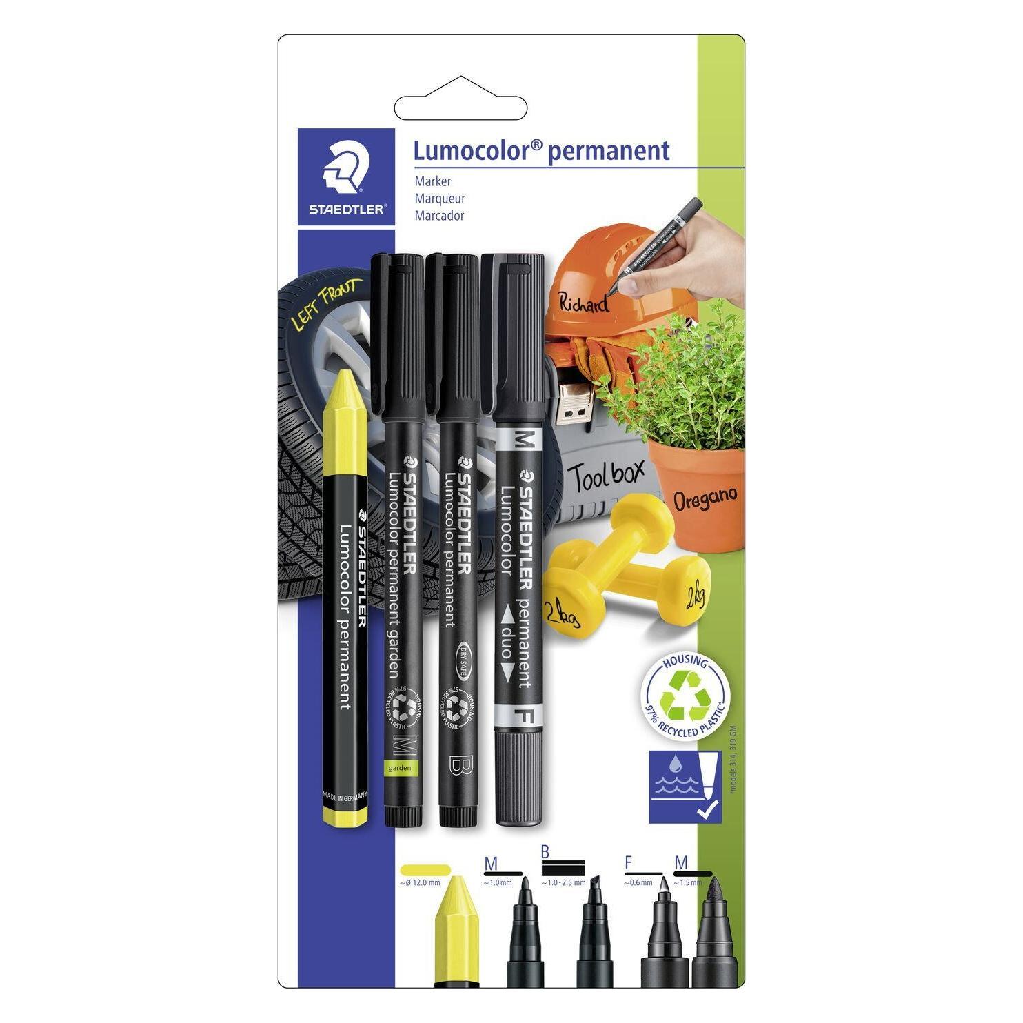 Staedtler Marker Set Lumocolor 4St Variante (4x) (60 BK-5)