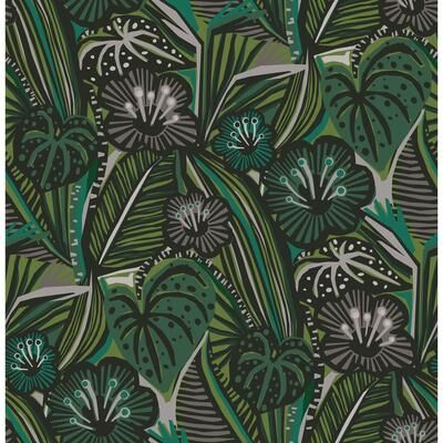 Pip & Lo Greens LotusLand Peel & Stick Wallpaper