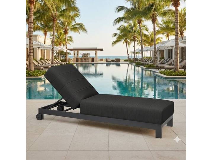 OUTLIV. Miami Gartenliege verstellbar Aluminium/Sunbrella Dunkelgrau