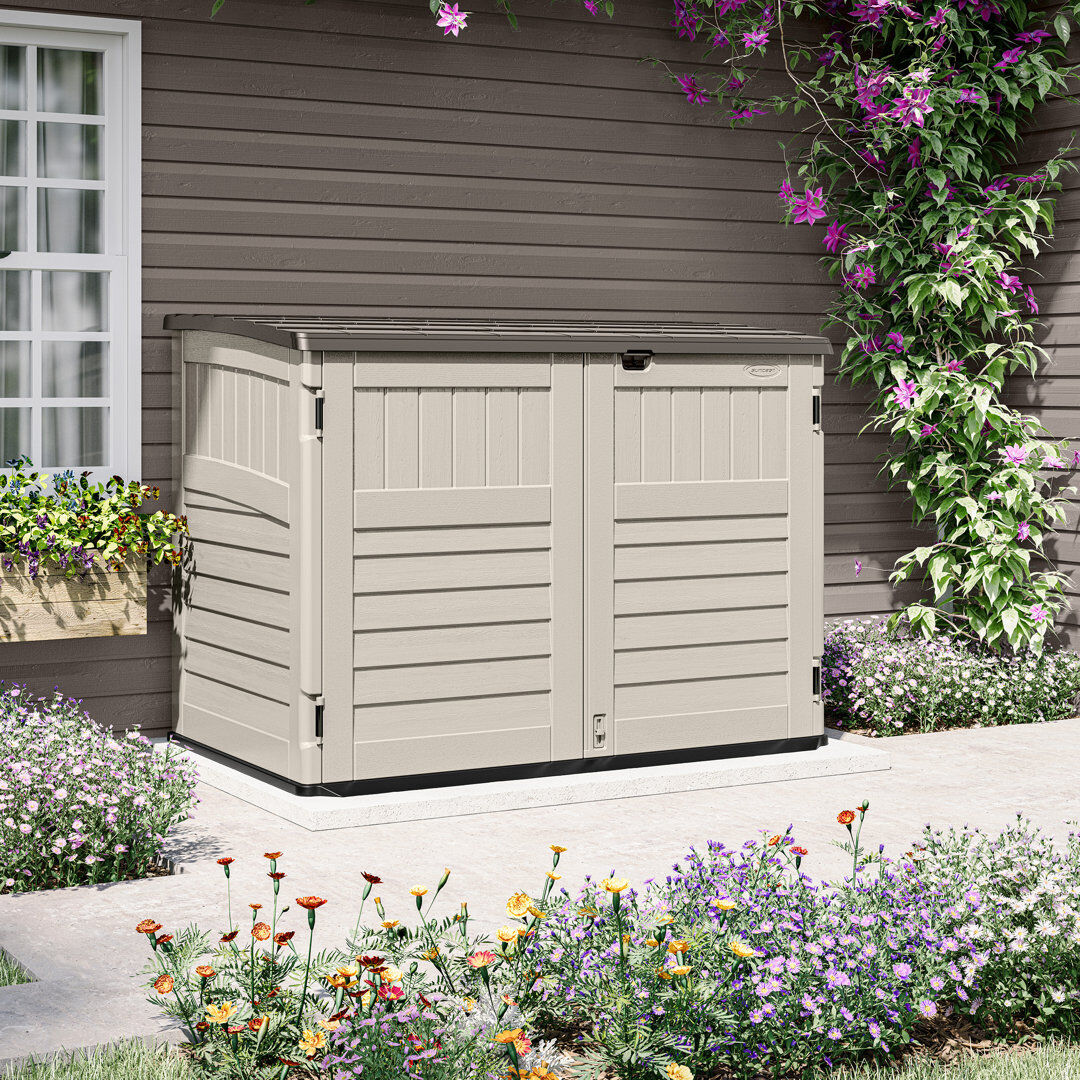 Suncast Stow-Away Large Store Cream 179cm W X 112cm D X 132cm H