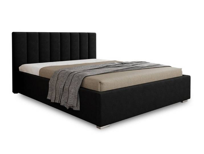 Deine Möbel 24 Polsterbett GORDON Bett Komplettbett Velours mit Bettkasten und Lattenrost (Set, 1-tlg., Verfügbare Farben: Creme / Beige / Hellgrau / Anthrazit / Schwarz), Verfügbare Größen: 140x200 / 160x200 / 180x200 / 200x200