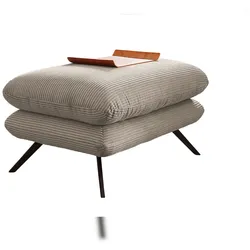 KAWOLA Hocker CHARME Hockerbank Cord steingrau